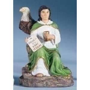 St. John the Evangelist Patron Saint Statue   3.5   Ceramic Painted