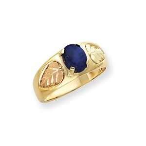  Black Hills Lapis Ring in 10k Yellow Gold Jewelry