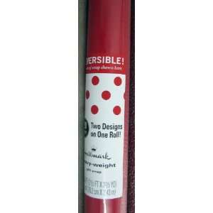  Hallmark Gift Wrap RSR114 Red Reversible Roll Wrap: Health 