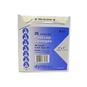 Gauze Sponge Post Op Sterile, By Dynarex   4 Inches X 4 Inches 8 Ply 