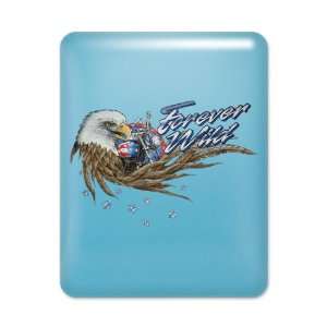  iPad Case Light Blue Forever Wild Eagle Motorcycle and US 