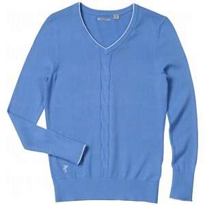  Ashworth Ladies V Neck Cable Sweaters