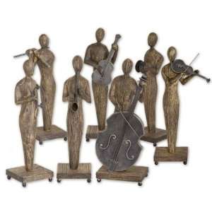  Uttermost 17073 The Band   Statue (Set of 7), Cream and 