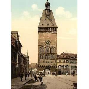 Vintage Travel Poster   The Altportel Speyer the Rhine Germany 24 X 18