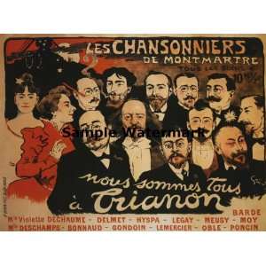  1897 Trianon LES Chansonniers Cabaret Singers Theater 