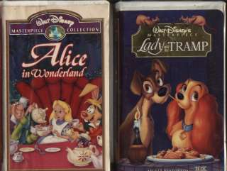 13) kids VHS lot~Lady & Tramp~Snow White~Cinderella  