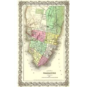  CHARLESTON SOUTH CAROLINA (SC) MAP BY J.H. COLTON & CO 
