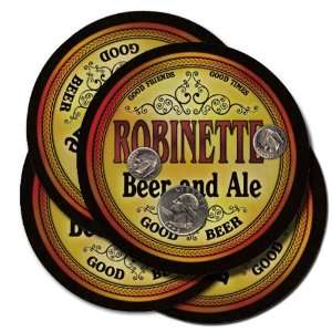  ROBINETTE Family Name Brand Beer & Ale Coasters 
