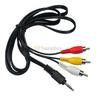 New 3.5mm to 3 RCA AV camcorder cable For TV/SONY/Canon  