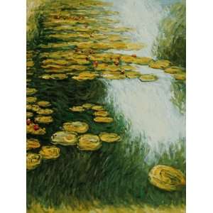   Lilies (Yellow and Green)  Art Reproduction Oil P