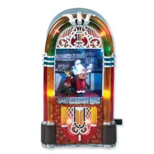  9.25In Jukebox Music & Motion Lighted Figurine Jewelry