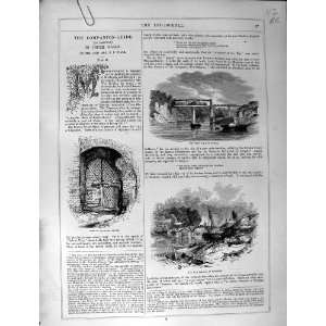    Art Journal 1860 Wye Railway Bridge Chepstow Castle