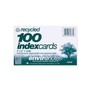  ROA74838   Index Cards, Ruled, 5x8, 100/PK, White 