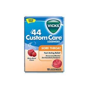  Vicks Formula 44 Sore Throat Lozenges, Berry Burst   18 Ea 