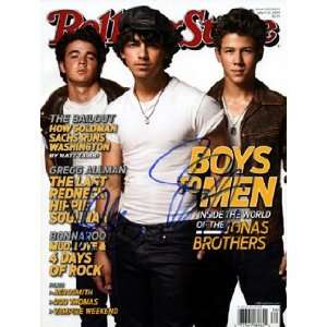  JONAS BROTHERS Rolling Stones Magazine Signed In Person 
