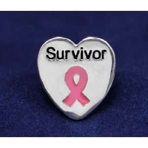 Pink Ribbon Pin  Survivor Tac Pin (50 Pins)