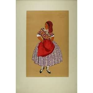   Fishing Costume Dress France   Orig. Print (Pochoir): Home & Kitchen