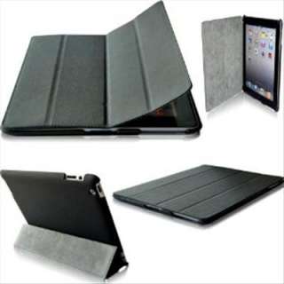 Magnetic Smart Cover with Back Case For iPad 2 SmartCover Black  