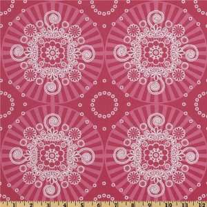  44 Wide Happy Mochi Yum Yum Circles Fuchsia Fabric By 
