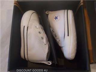 New INFANT White Converse All Star Chuck Taylor size 1  