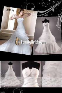 New Design Cheap White/Ivory Wedding Dress Bridal Gown Free 
