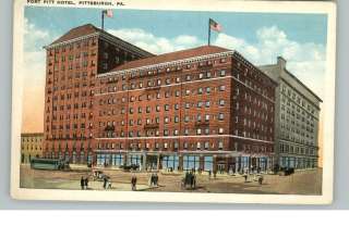 PITTSBURGH PA Fort Pitt Hotel Old Postcard  