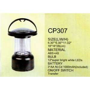  Black Solar Powered Camping Lantern With Wall Adapter 