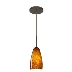 Chrissy One Light Pendant with Flat Canopy Finish Bronze, Glass Shade 