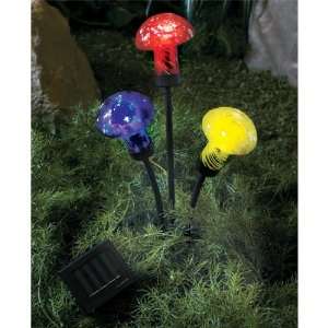  Solar Lighted Mushrooms Set of 3