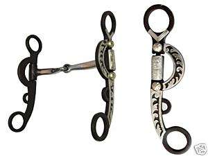 Cowboy Western Rodeo Engraved Silver Show Snaffle Bit  