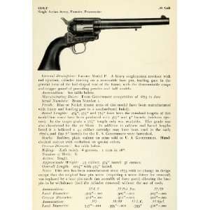  1948 Print .45 Colt Single Action Army Frontier Peacemaker 