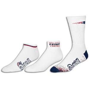  Patriots For Bare Feet NFL Fade Socks 3 Pack (13   15 
