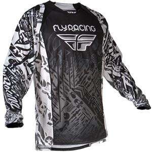  2012 FLY RACING EVOLUTION JERSEY (LARGE) (BLACK/WHITE 