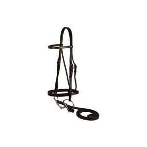  FLAT SNAFFLE BRIDLE, Color: BROWN; Size: HORSE (Catalog 