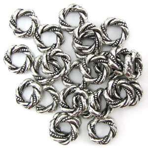   silver plated pewter circle connector beads finding: Home & Kitchen
