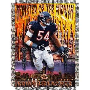  NFL Chicago Bears Brian Urlacher 48x60 Tapestry Throw 