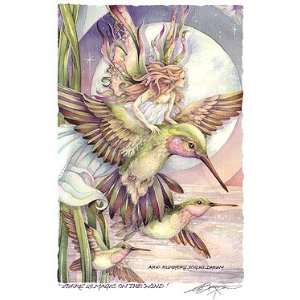   Ride Fairy Moon Greeting Card by Jody Bergsma 