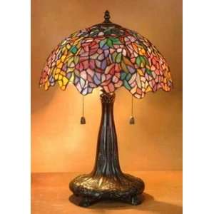  Wisteria Design Tiffany Table Lamp with Bronze base: Home 