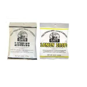 Claeys Licorice and Natural Lemon SET (1   6oz Bag of Each 