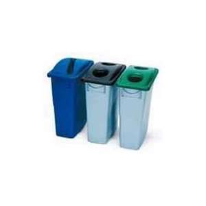 RUBBERMAID Slim Jim Waste Container, Plastic, Beige, 15 