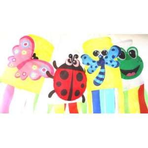  Butterfly Lady Bug Windsock Set of 4 Colorful Nylon Easter Windsock 