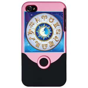  iPhone 4 or 4S Slider Case Pink Zodiac Astrology Wheel 