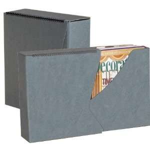    Slide Out Storage Magazine Box   Gray/White: Home & Kitchen