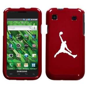   GALAXY S VIBRANT T959 WHITE AIR JORDAN LOGO ON A RED HARD CASE COVER
