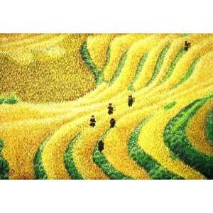   Embroidery   19 x 13 Rice Field   EBB195