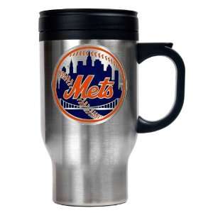 New York Mets MLB Stainless Steel Travel Mug   Primary Logo:  