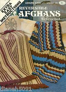 Reversible Afghan Crochet Pattern Book 4 Extra Easy Afghan Patterns 