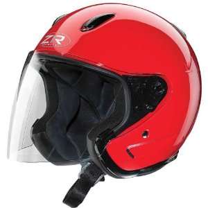    Z1R Ace Open Face Motorcycle Helmet Solid Red XXS: Automotive