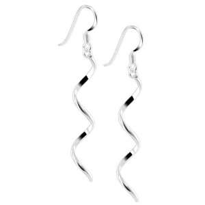   Sterling Silver Twisted Wire French Wire Hook Dangle Earrings Jewelry