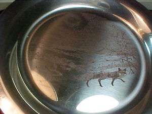 Solid Sterling Silver Plate Winter FOX by James Wyeth  